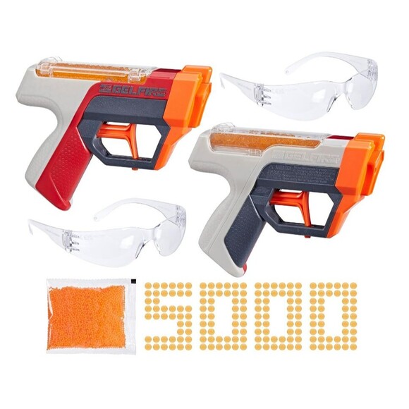Nerf Pro Gelfire Dual Wield Pack, 2 Blasters, 5000 Gelfire Rounds, 2x 100 Round - Picture 1 of 9